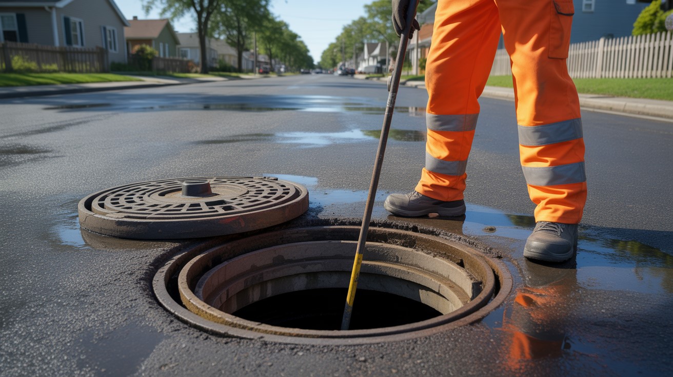 Stamspolning Spola Avlopp med Högtrycksspolning